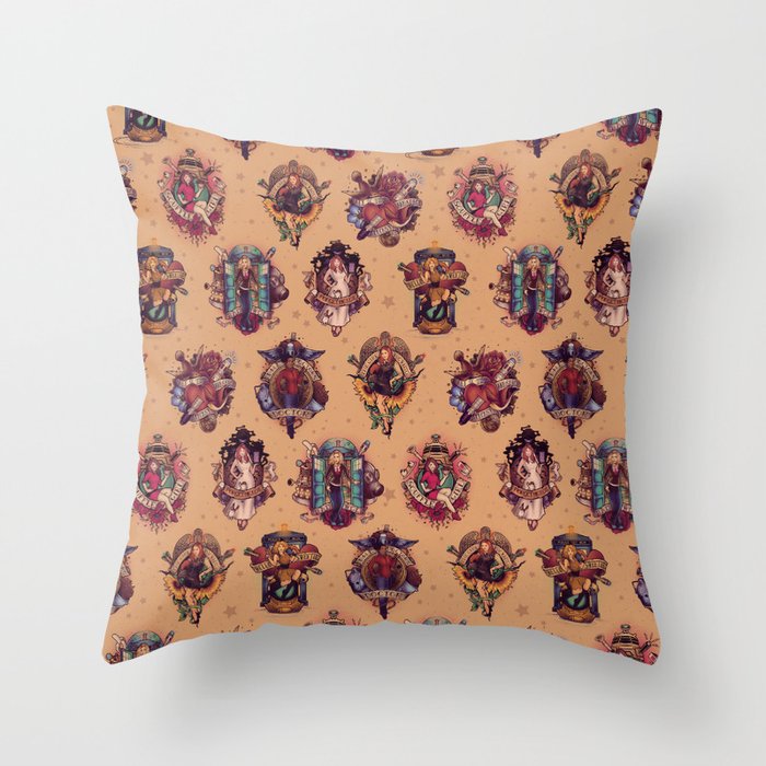 All Those Bright and Shining Companions Throw Pillow
