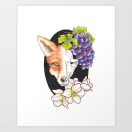 The Fox and the Grapes Art Print