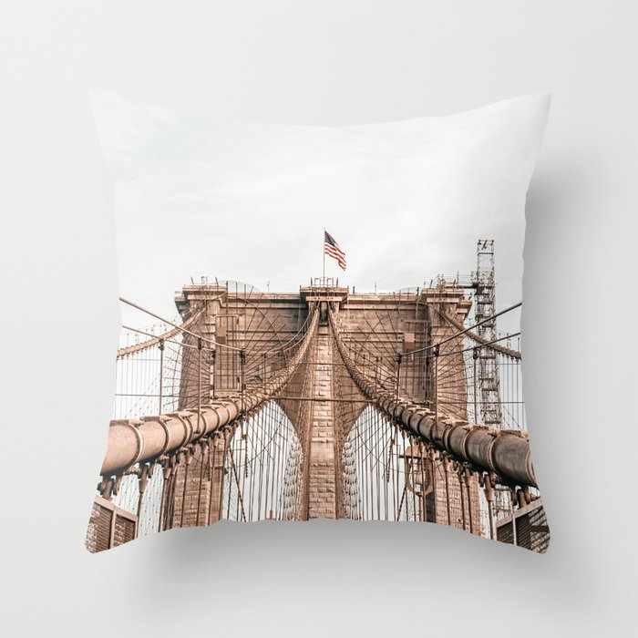 Brooklyn Bridge New York Throw Pillow