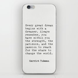 Harriet Tubman quote iPhone Skin