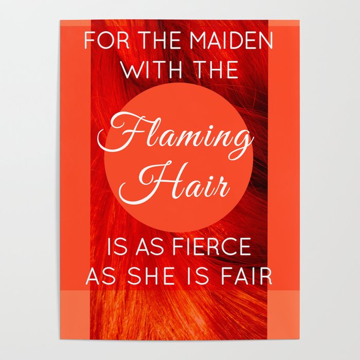 The maiden with the flaming hair- Type Poster