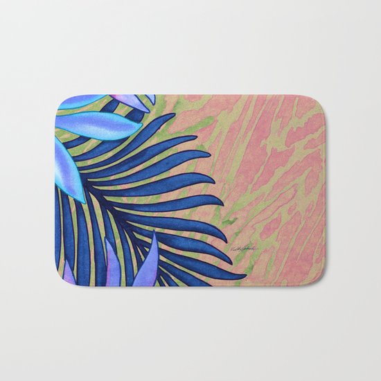 A Run Through the Jungle Blues Bath Mat