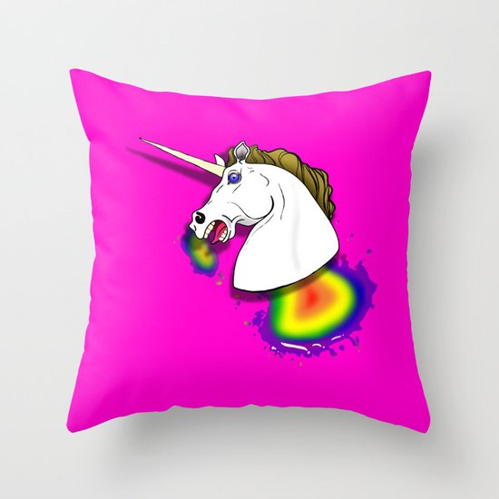 HOMOPHOBIA KILLS UNICORNS Throw Pillow