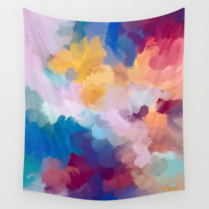 New Beginnings In Full Color | Abstract Texture Color Design Wall Tapestry