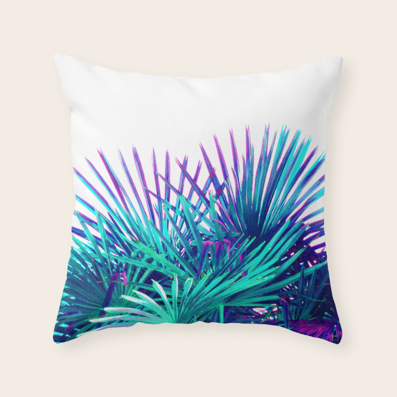 Cool Modern Teal Purple Gradient Artistic Palm Tree Tropical
