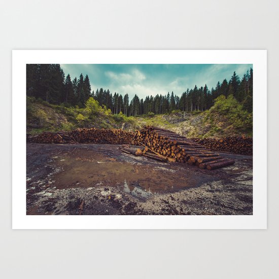 Logs Art Print
