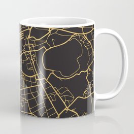 EDINBURGH SCOTLAND GOLD ON BLACK CITY MAP Coffee Mug