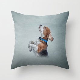 Drawing Dog Beagle 26 Throw Pillow