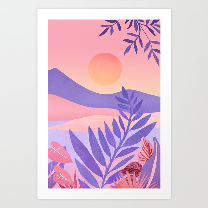 South Seas Sunrise / Tropical Landscape Art Print