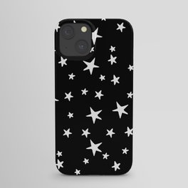 Stars - White on Black iPhone Case