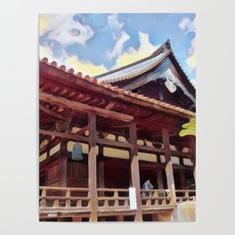 Shrine Temple in Kagoshima, Japan Poster