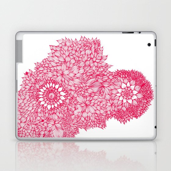 Red grand floral Laptop & iPad Skin