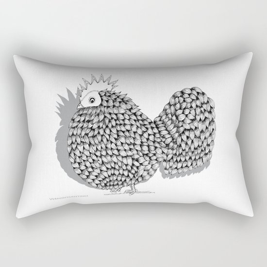 Zentangle Illustration - Funky Chicken Rectangular Pillow
