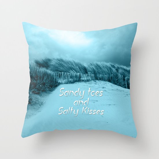 Sand and Kisses Throw Pillow