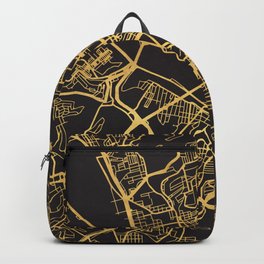 PITTSBURGH PENNSYLVANIA GOLD ON BLACK CITY MAP Backpack