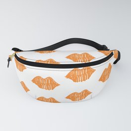 Orange Lips Pattern and Print Fanny Pack