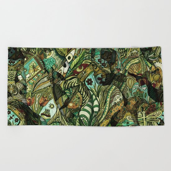 Journey thru the mind to see what makes you shine Beach Towel
