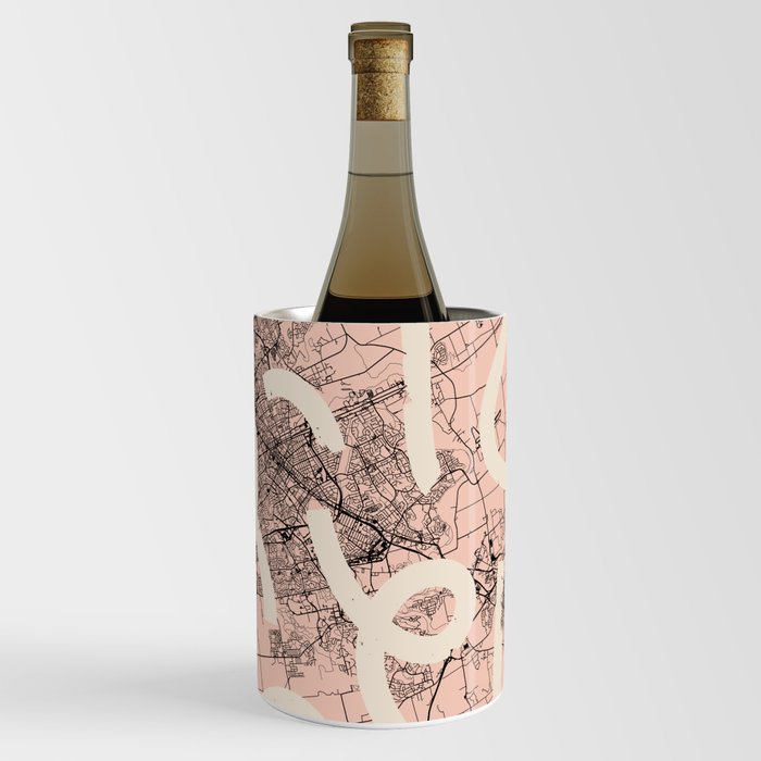 Canada - Kitchener MAP - Artistic City Drawing Wine Chiller