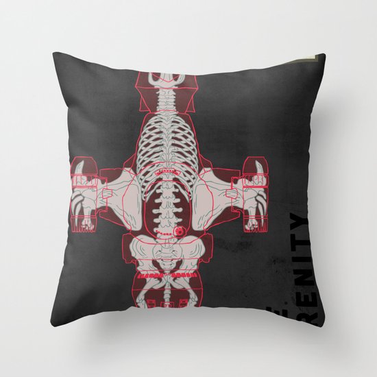 Spaceship Skeletal Survey: The Serenity Throw Pillow
