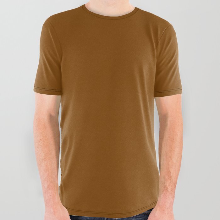 Caramel Chocolate Brown All Over Graphic Tee
