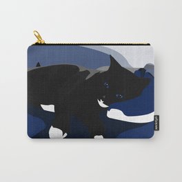 Soulful Thoughts Carry-All Pouch | Art, Kitty, Catart, Digitalart, Sole, Blue, Drawing, Digital, Light, Cat 