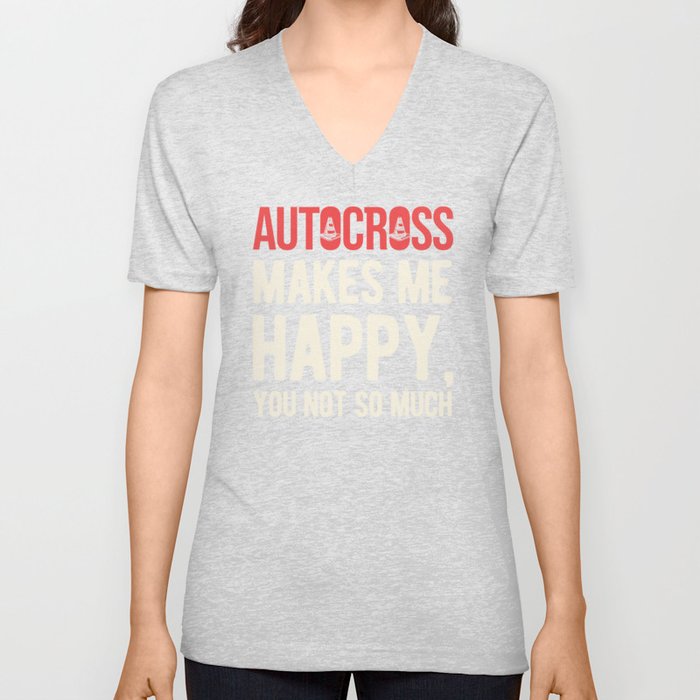 Funny Autocross V Neck T Shirt