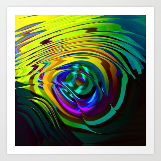 Digital feather Art Print