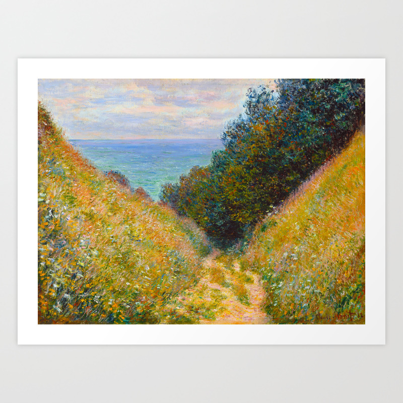 Claude Monet Impressionist Landscape Oil Painting Road At La Cavee Pourville Art Print By Enshape Society6