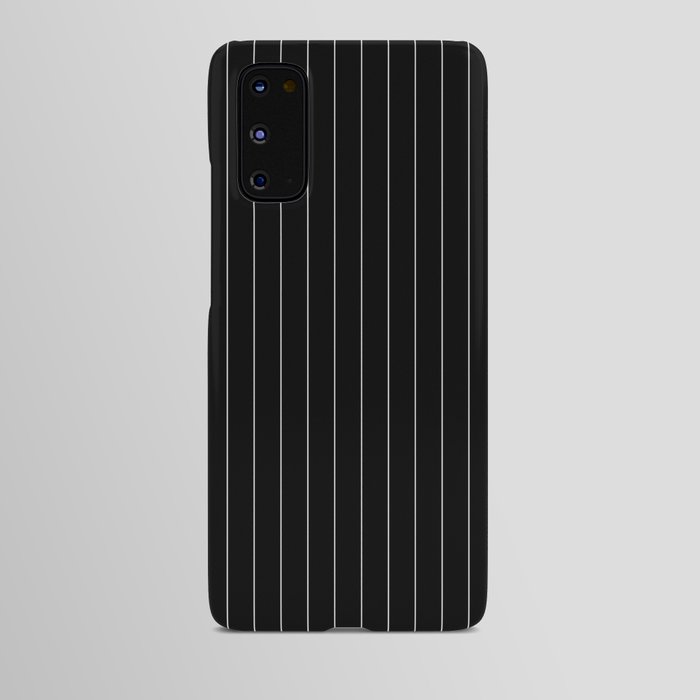 Black And White Pinstripes Lines Stripes Minimalist Stripe Line Drawing Android Case