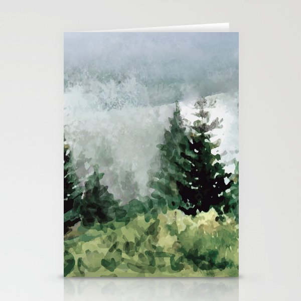 Pine Trees 2 Stationery Cards By Andreas12 Society6