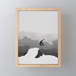 Snowboarder Framed Mini Art Print