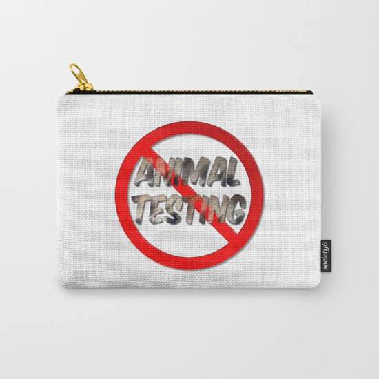 No Animal Testing Sign Carry-All Pouch