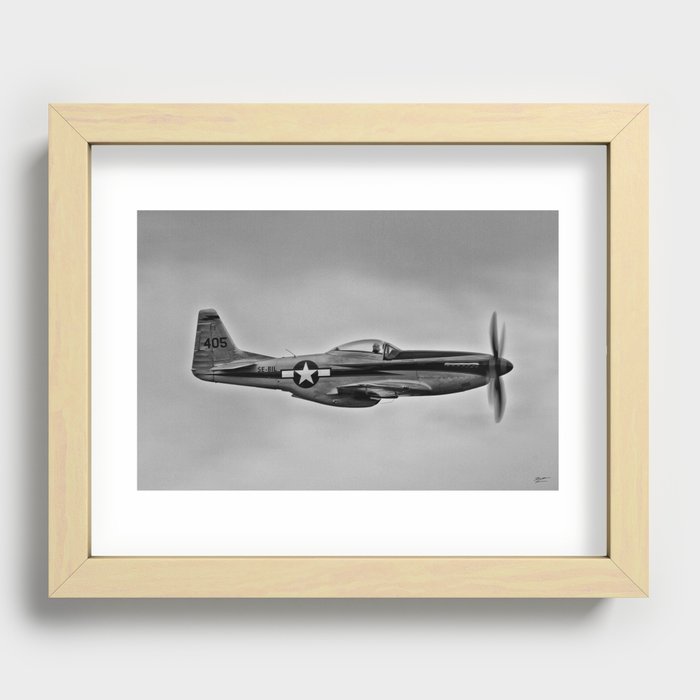 Royal Airforce Fighter Plane (Spitfire) Recessed Framed Print