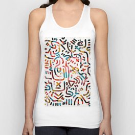 Graffiti Art Life in the Jungle with Symbols of Energy Tank Top