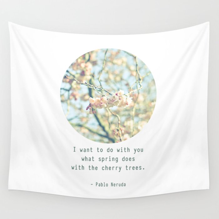 What the spring does to cherry trees Wall Tapestry
