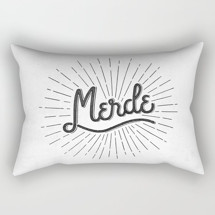 MERDE - BLANC Rectangular Pillow