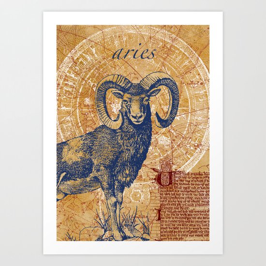 aries | widder Art Print