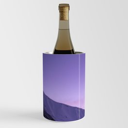Canada Photography - Purple Sky Over Snowy Mountain Wine Chiller