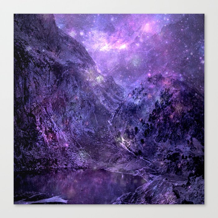 Space Mountains Canvas Print