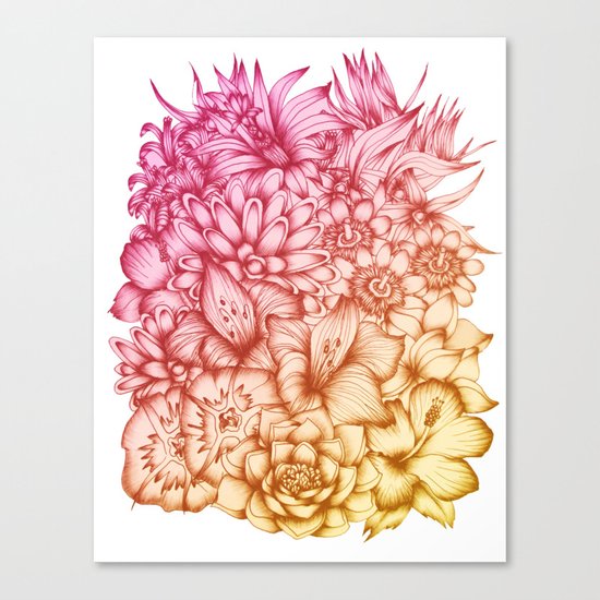 Tropical Flowers II Canvas Print