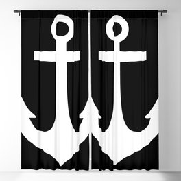 Anchor (White & Black) Blackout Curtain