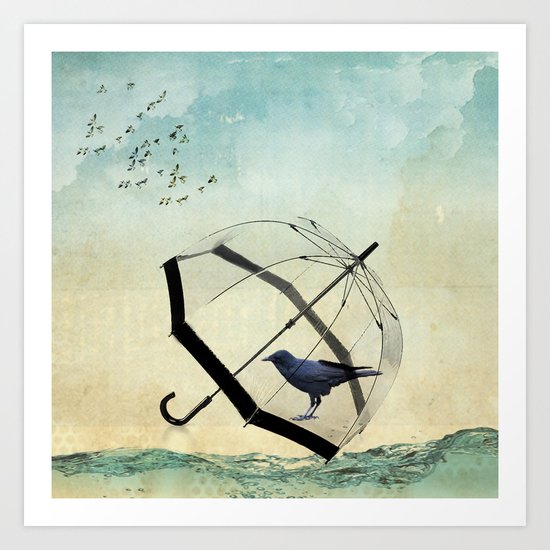 Black rain Art Print