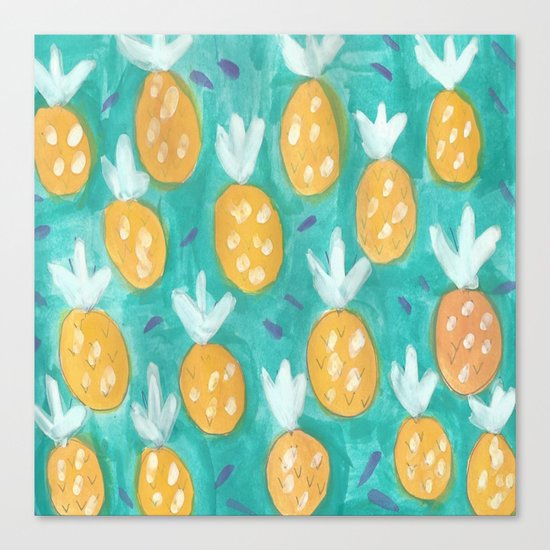 Fresh Pineapples Canvas Print