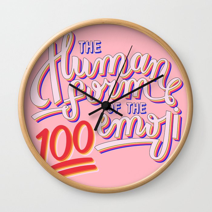 100 Emoji Wall Clock
