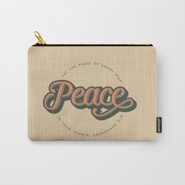 "PEACE" Bible Verse Print Carry-All Pouch
