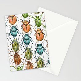 Colorful Beetle Pattern  Stationery Card