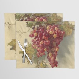 Grapes Against White Wall by Edwin Deakin Placemat