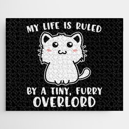 Funny Cat My Life Is Ruled By A Tiny Furry Overlord Jigsaw Puzzle