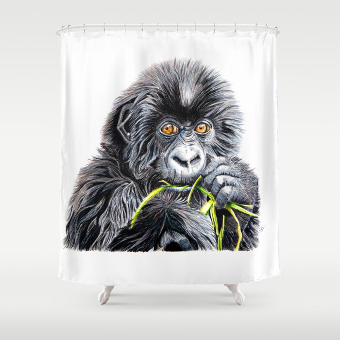 Baby Gorilla Shower Curtain