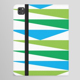 Blue Green Triangles iPad Folio Case